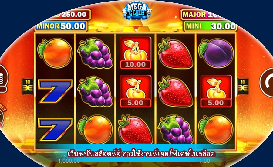เว็บพนันสล็อตพีจี การใช้งานฟีเจอร์พิเศษในสล็อต